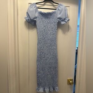 Style Struck- Stretch Dress - Blue/Gingham